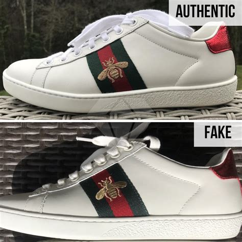 fake gucci bee shoes vs real|are gucci ace shoes real.